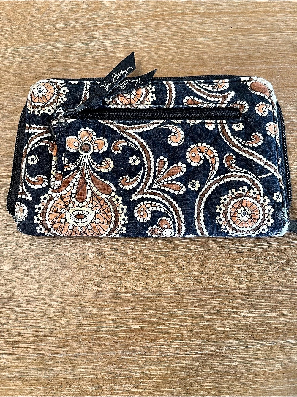 Vera Bradley Paisley Wallet in Black & Brown